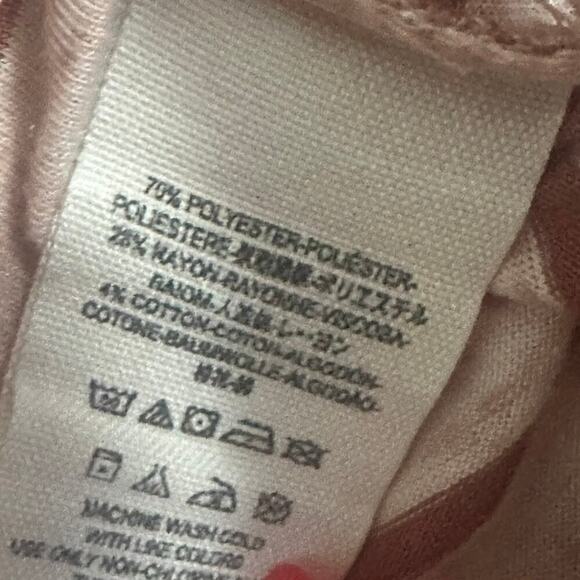 Free People We The Free Pandora Boxy Blouse Women M Pink Red Striped Oversized - Picture 4 of 5